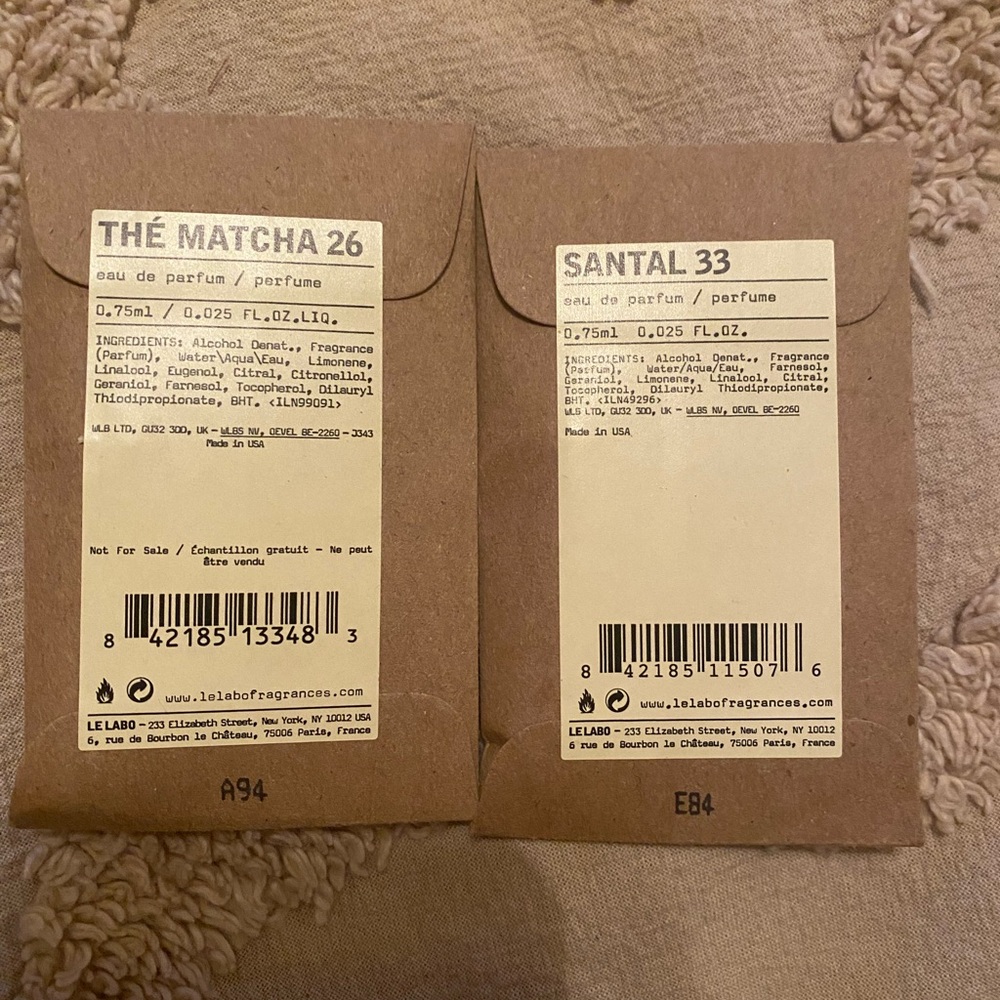 Le Labo The Matcha 26 & Santal 33 Eau de Parfum Sample